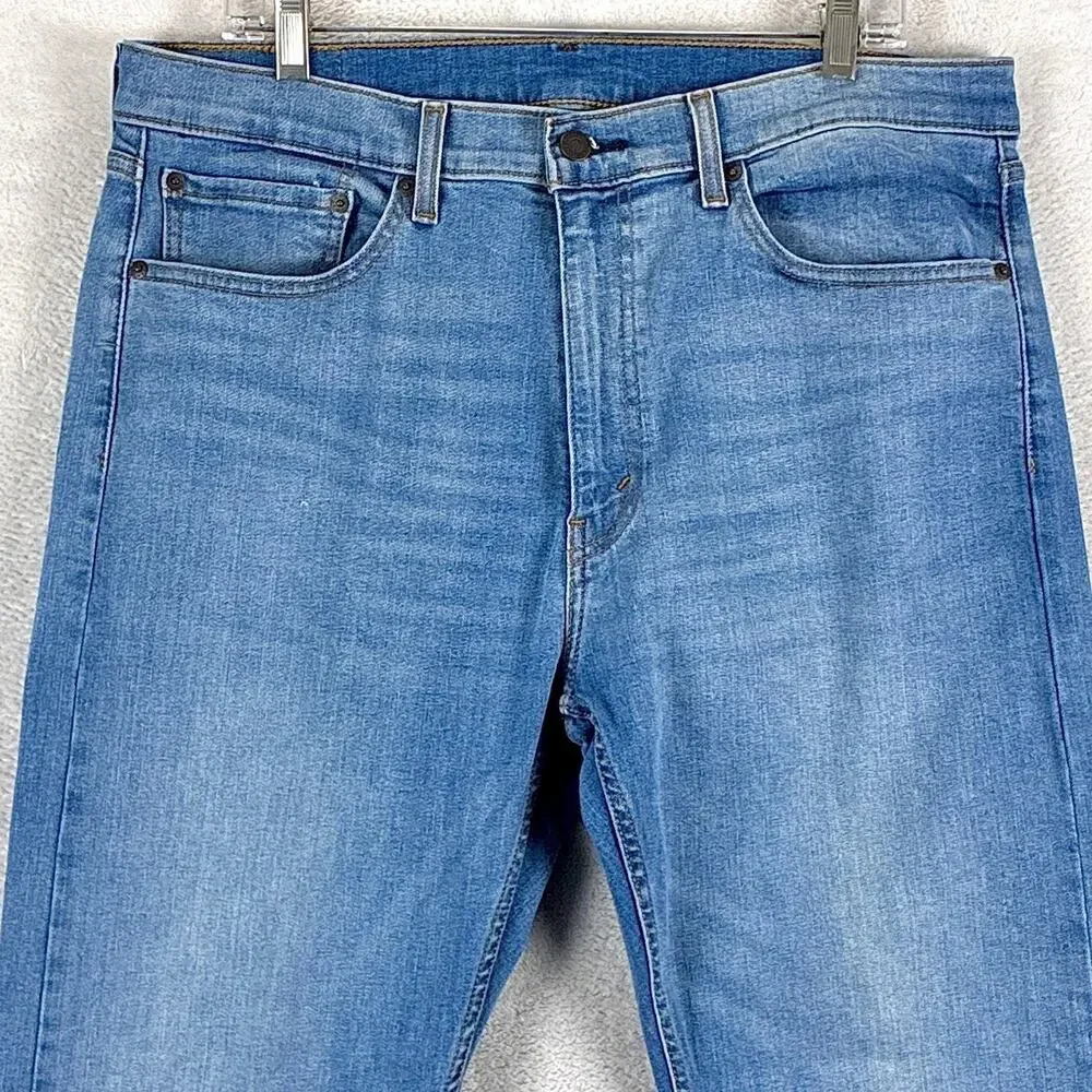 Levis 506 Jeans Men 36x30 Faded Whiskered Straight Leg Classic Preppy